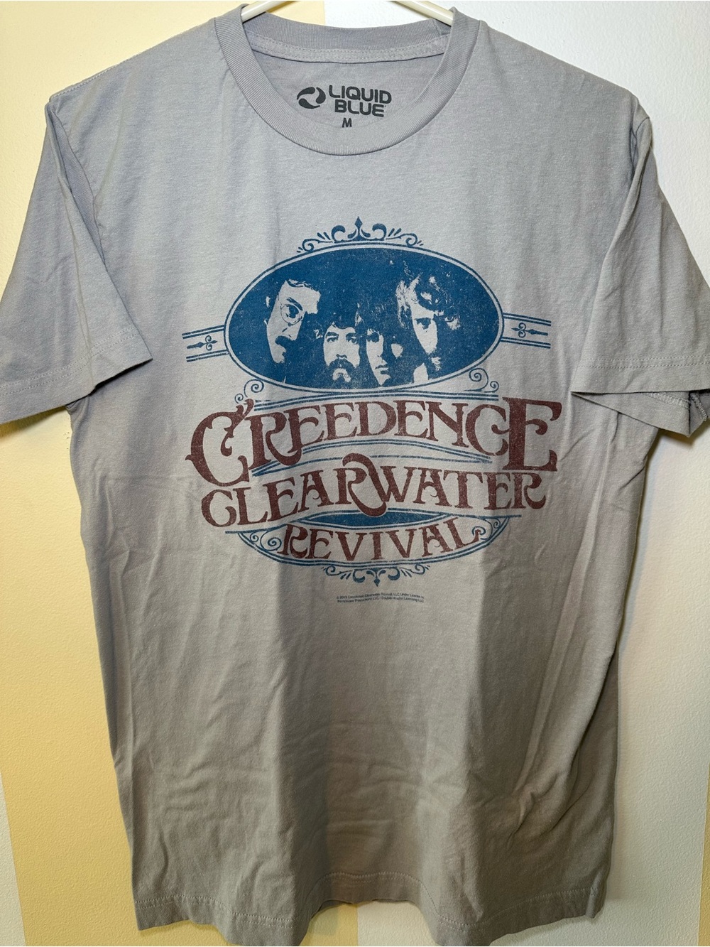 Liquid Blue Men’s Creedence Clearwater Revival Graphic Tee - Gray Mens Medium